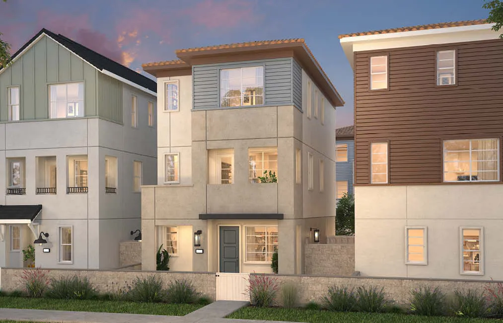 New construction single-family home exterior in Eastvale